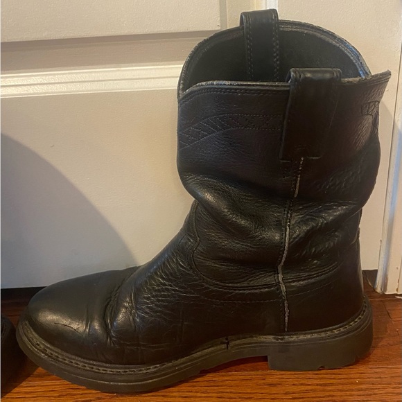 Ariat Sierra Work Boots Sz 11D Black Full-grain Leather ATS Stability System